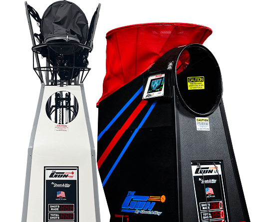 Shoot-A-Way The Gun 10K automated basketball shooting machine for shooting drills, player training.